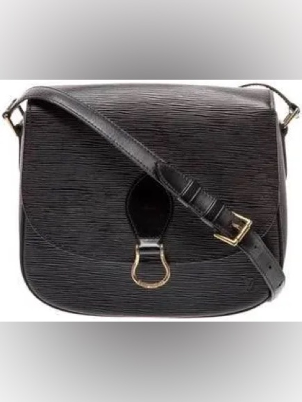 Louis Vuitton Black Crossbody Bag with Gold Hardware